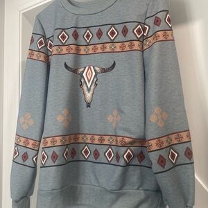 Western inspired sweatshirt